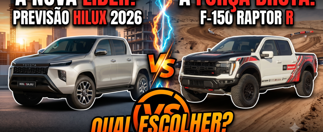 Ford F-150 Raptor 2026 vs Toyota Hilux: duas lendas, duas propostas diferentes. Qual faz mais sentido para você?